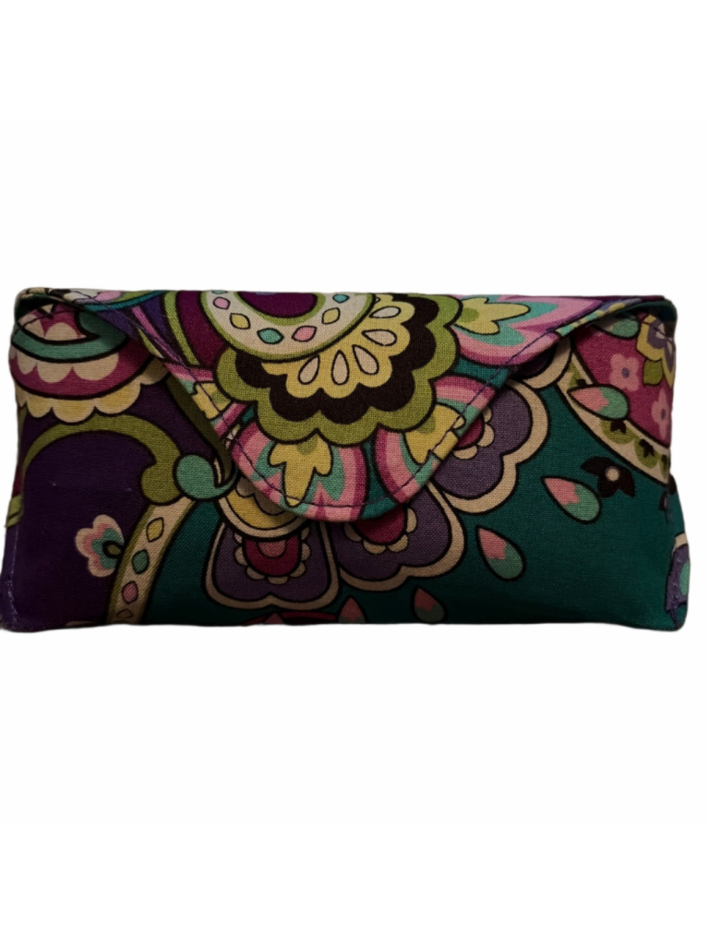 Women's Vera Bradley Paisley Eyeglass Case, One Size, Purple and Teal